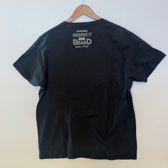 Supremebeing, Black Lion T-shirt Respect The Beard, Size XL - Picture 4 of 8